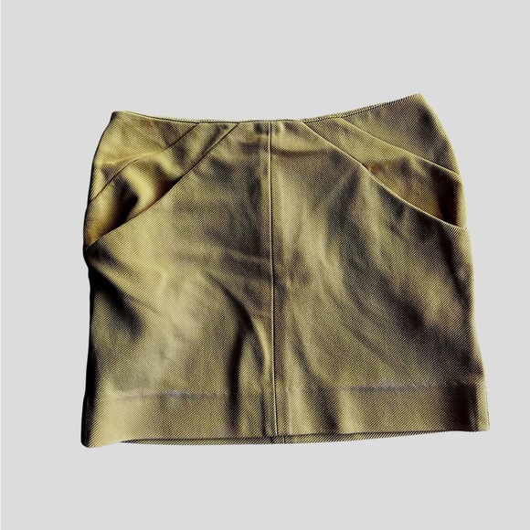 Diane Von Furstenberg Yellow Mini Skirt Size 2 - Picture 1 of 6